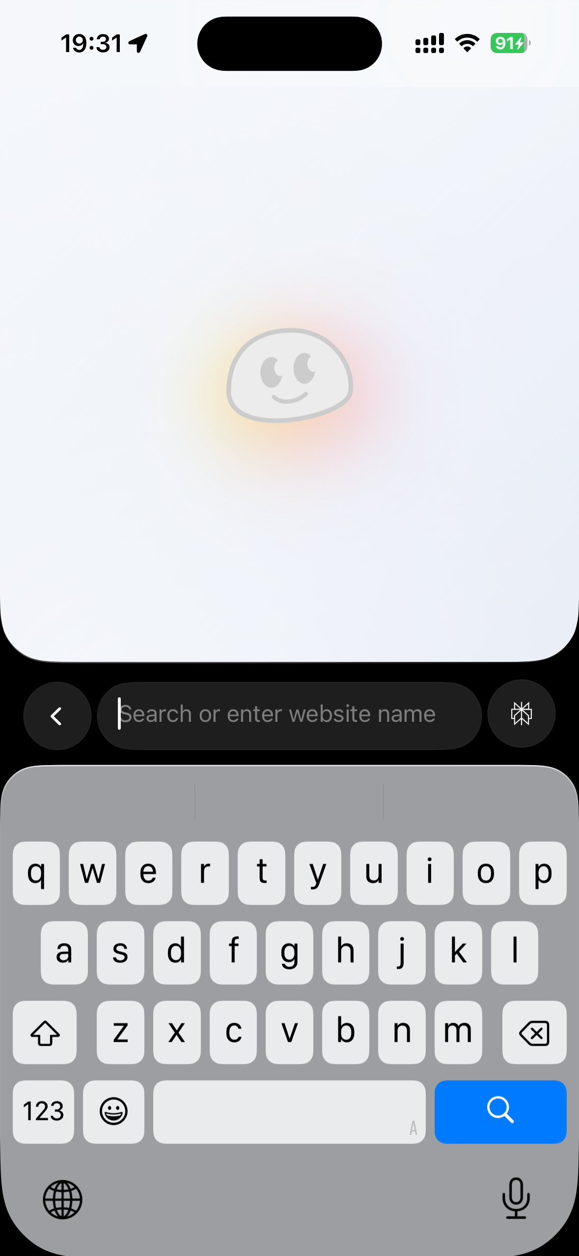 Mau Browser search screen