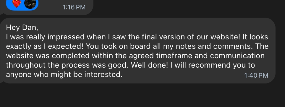 MrsBloom message and customer experience