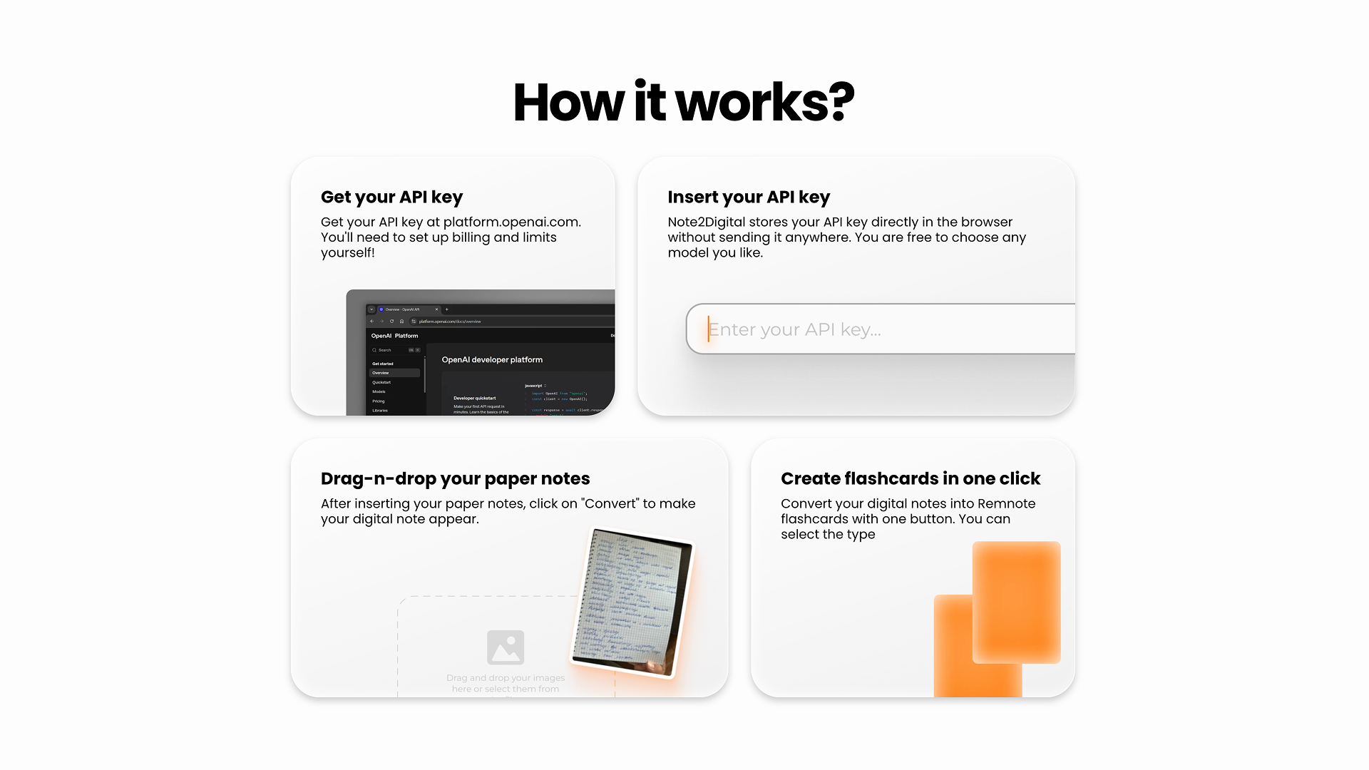 Notes2Digital how it works screen